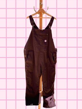 Women’s Plus Size Carhartt Dark Brown Cotton Overalls - Size XXL